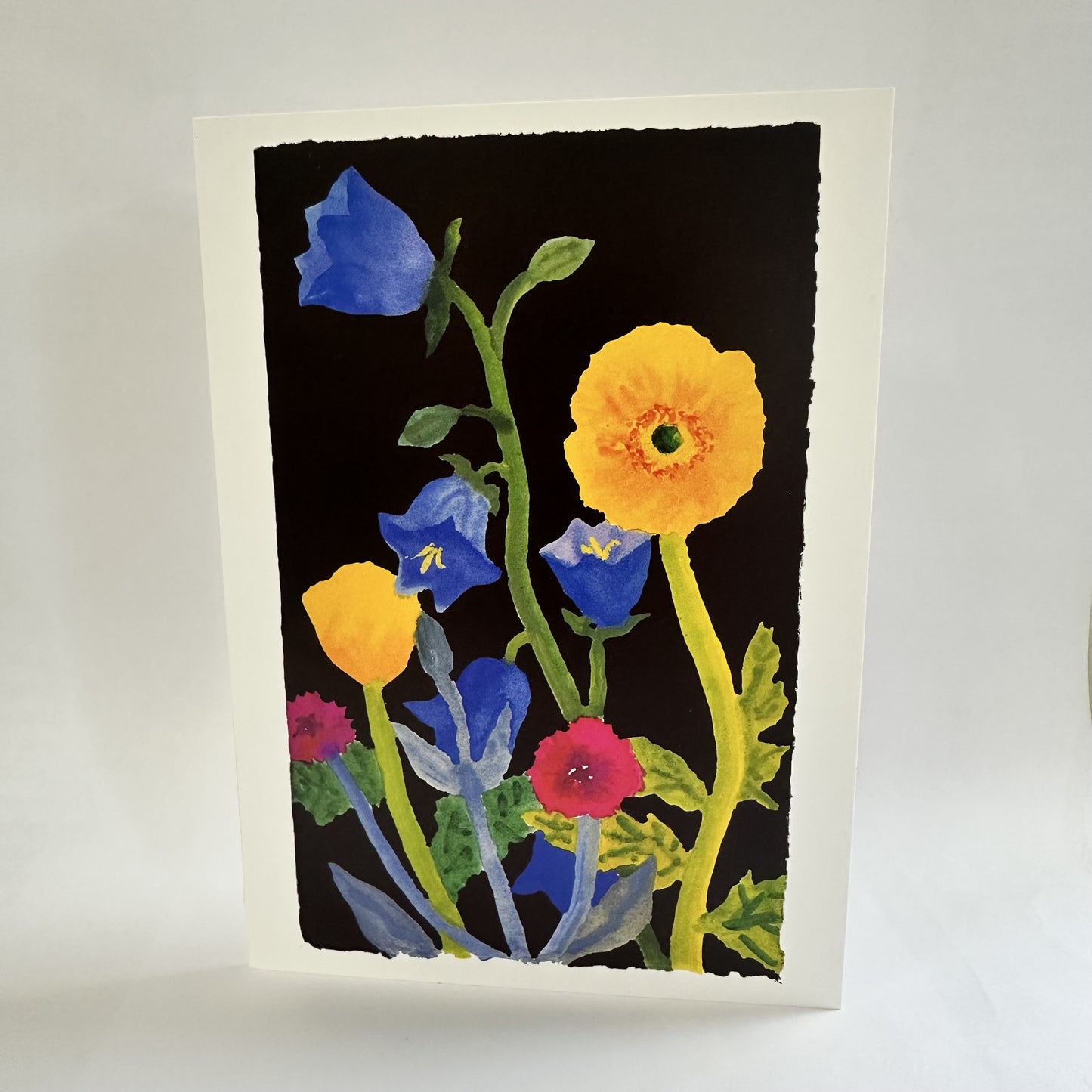 Card: Nerys Johnson,Campanula/Poppies