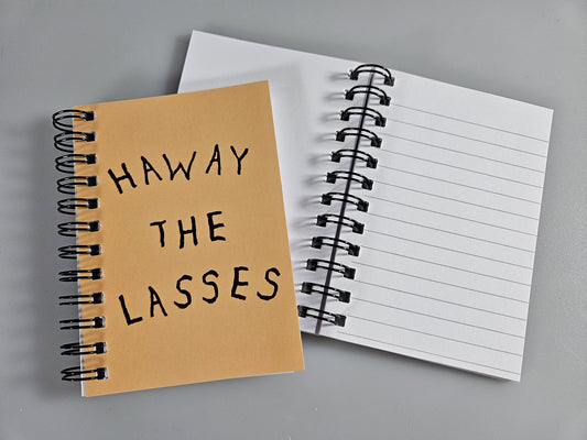 Haway the Lasses A7 notebook Yellow