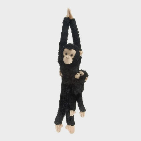 Plush: Hanging Chimpanzee with Baby