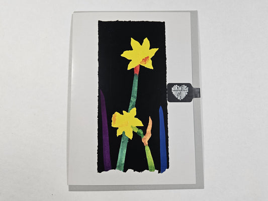 Card; Nerys Johnson, Two Miniature Daffodils