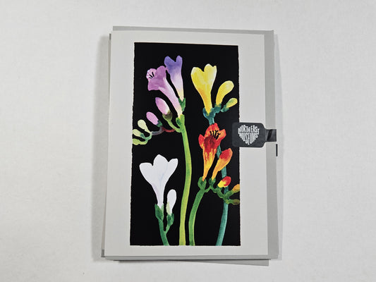 Card; Nerys Johnson, Freesias I