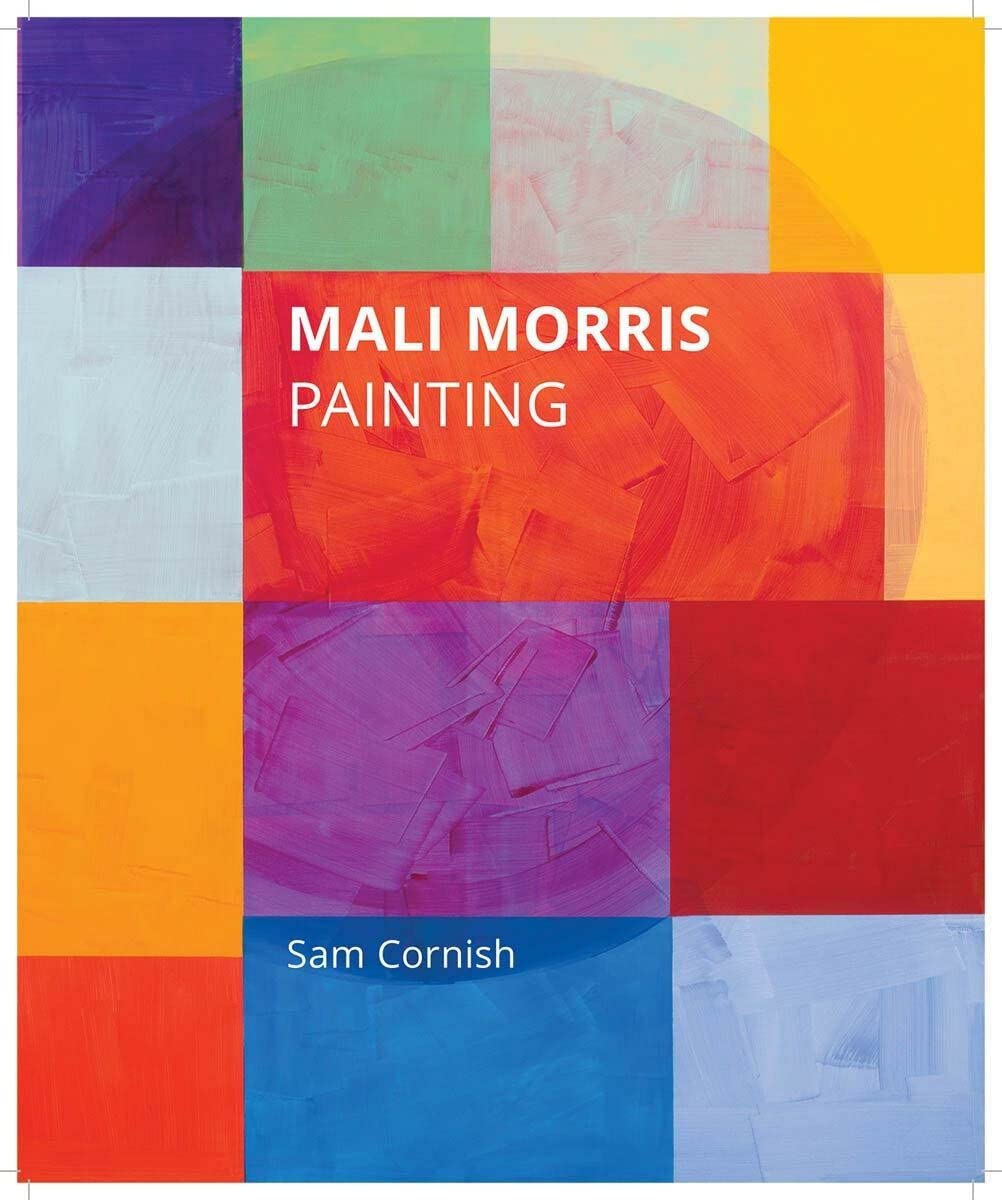 Book cover for 'Mali Morris Painting' by Sam Cornish, featuring a colorful grid of painted color blocks with the title in white text.