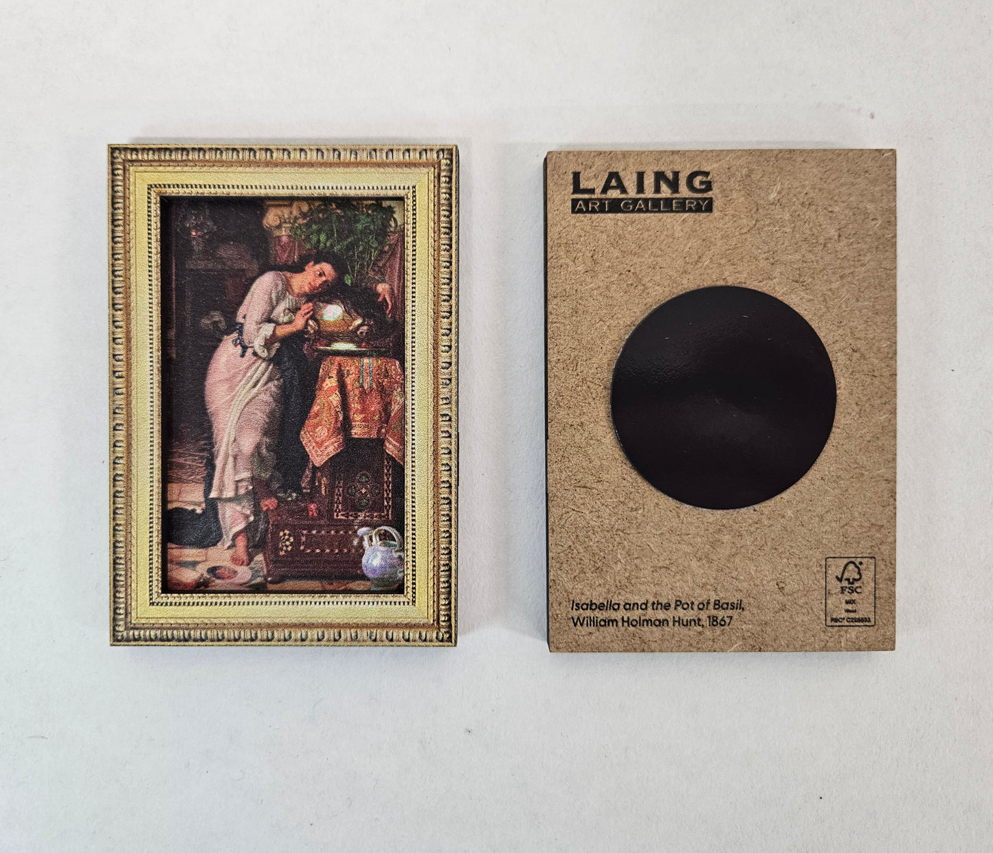 Magnet: Wooden Frame, Isabella and the Pot of Basil