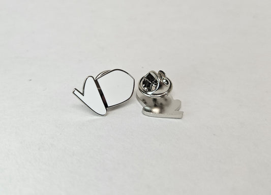 Pin Badge: Acorn, White