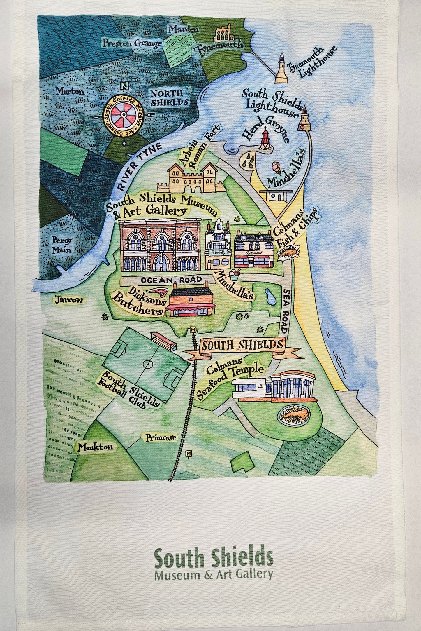 Tea Towel: Sarah Farooqi, South Shields