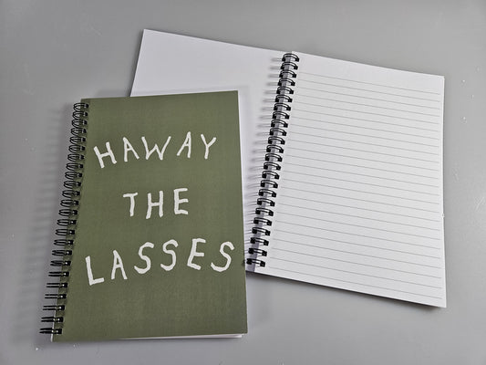 Haway the Lasses A5 notebook Green