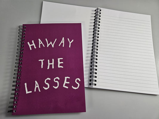 Haway the Lasses A5 notebook Pink