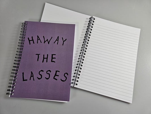 Haway the Lasses A5 notebook Purple