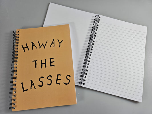 Haway the Lasses A5 notebook Yellow