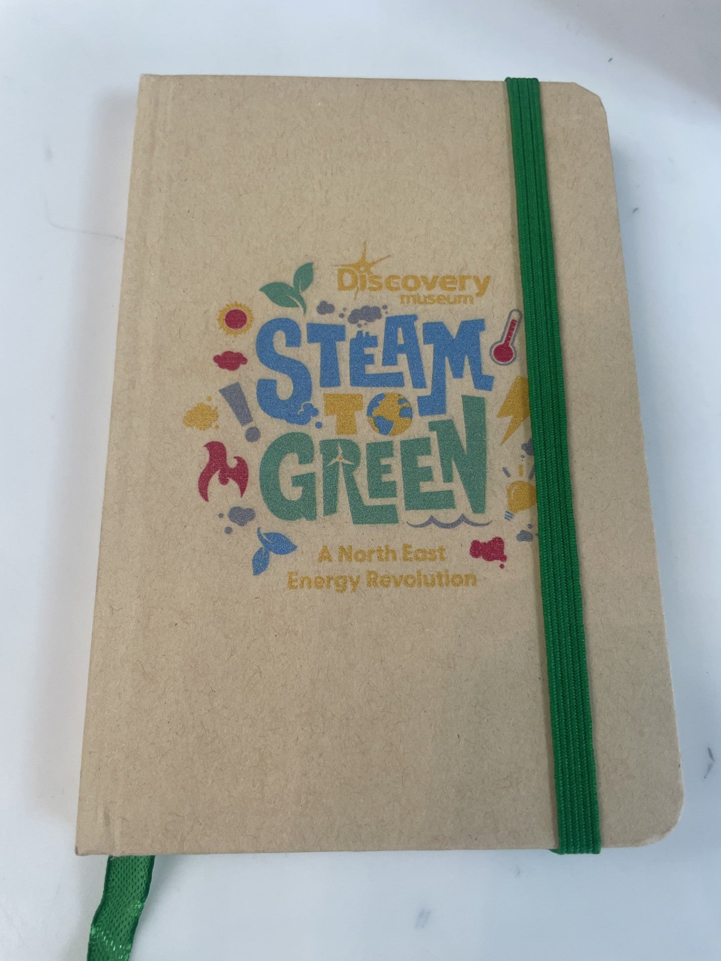 Notebook: A6 Hardback, Steam to Green